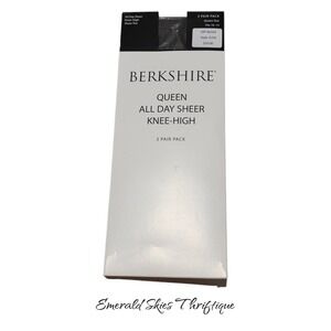 Berkshire 3 Pair Pack Queen All Day Knee High off black. Size 10-13. Free ship